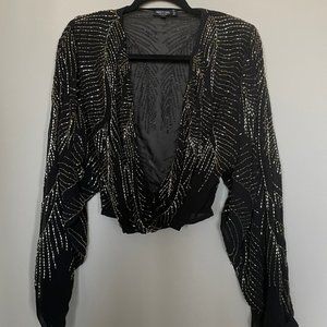 Beaded Long Sleeve Top